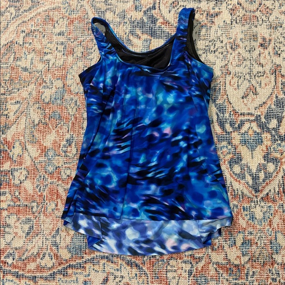 Miraclesuit Cloud Leopard Ursula Underwire Tankini Top SZ 10 EUC - Picture 3 of 5